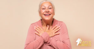 Happy Woman receiving compliment