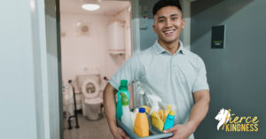 Cleaner as an essential worker