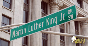 Martin Luther King Quotes shown by Street Sign