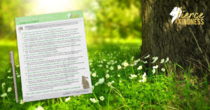 Spring Journal Prompts against flowery background with tree