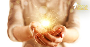 Woman Holding Sparkler for Spark Team