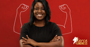 Confident Woman in front of hidden strengths arms
