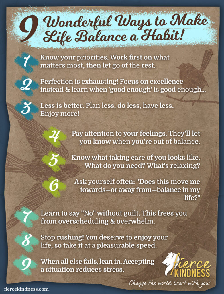 9 Wonderful Ways to Make Life Balance a Habit! (Infographic) | Fierce ...
