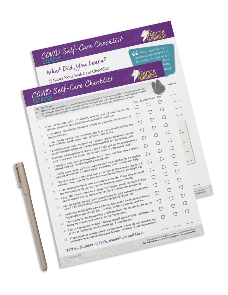 COVID Self-Care Checklist