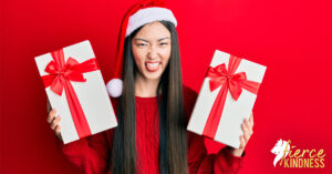 Happy Person with Great Holiday Gift Ideas