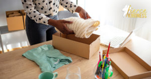 Woman De-Cluttering Her Home