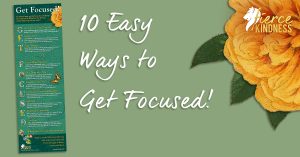 Get-Focused-Infographic-on-green-background with Yellow Flower
