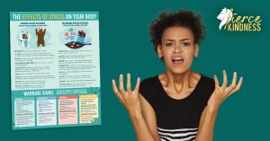 Young Woman looking Frustrated and Stressed with Handout on her left