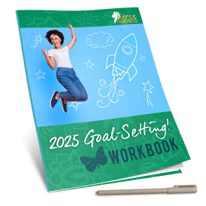 2025 Annual Goal-Setting Workbook with pen