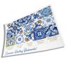 5 Summer Reading Bookmarks that look like Portuguese Tiles on a Landscape piece of paper